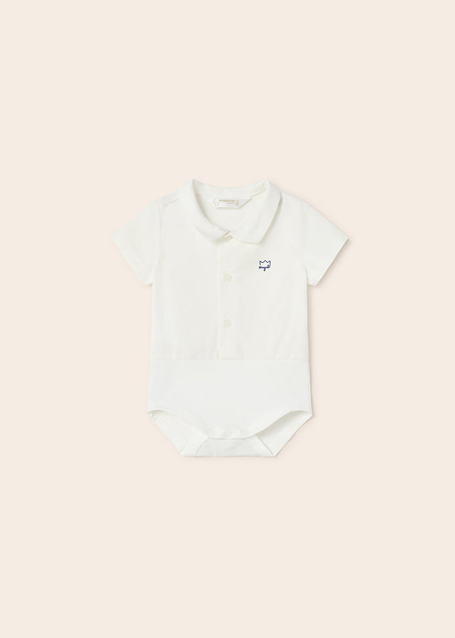 || Mayoral || Shirt romper met kraag wit - Newborn
