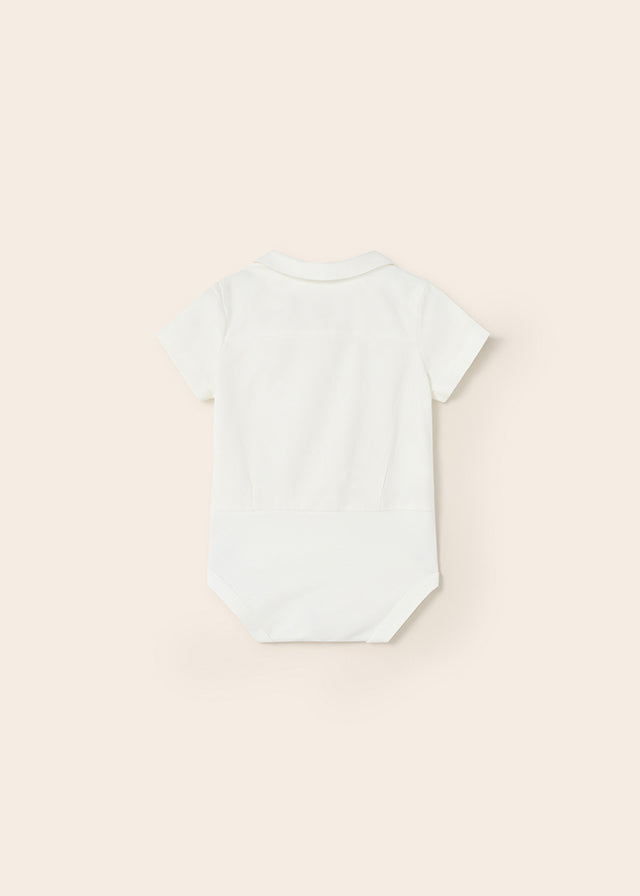 || Mayoral || Shirt romper met kraag wit - Newborn