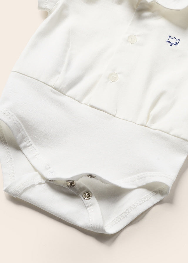 || Mayoral || Shirt romper met kraag wit - Newborn