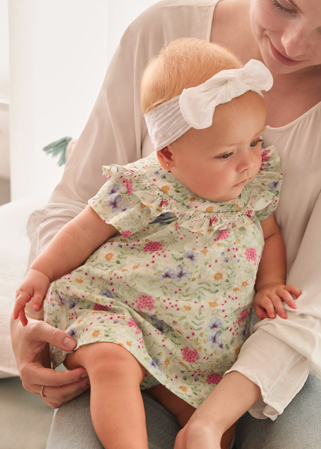 || Mayoral || Gebloemde jurk met bloomer - Newborn
