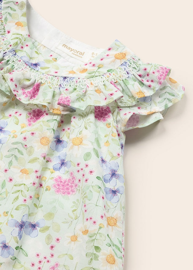 || Mayoral || Gebloemde jurk met bloomer - Newborn