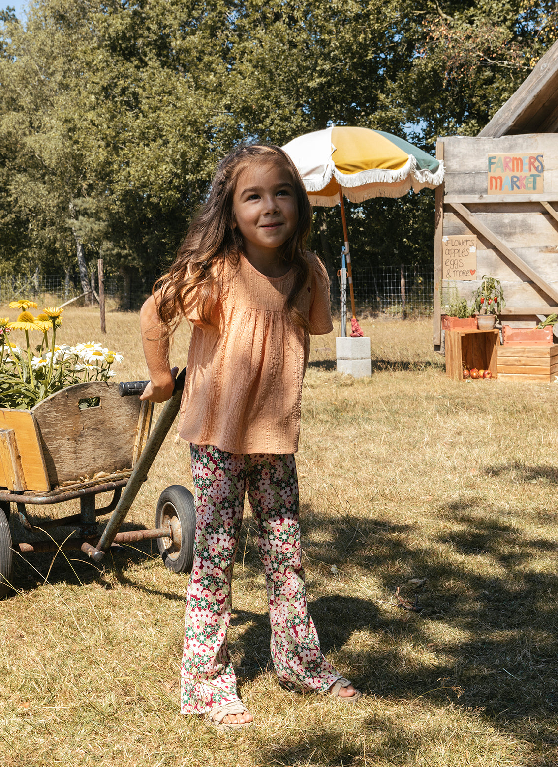 || LOOXS || Blouse Little crinckle top - Orange Peach