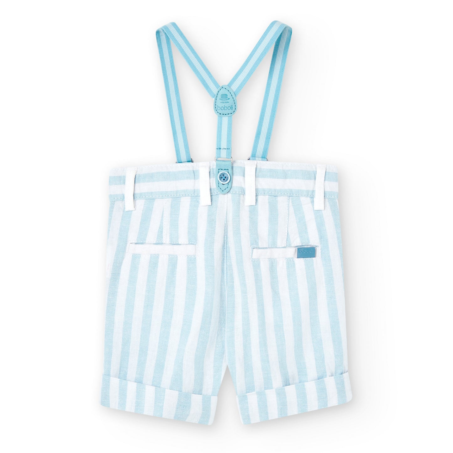 || Boboli || Linnen korte broek met bretels