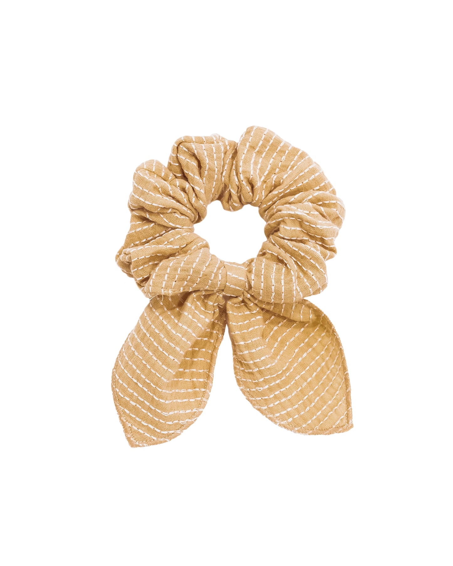 Mrs.Ertha Scrunchie - Stripe Honey Bow