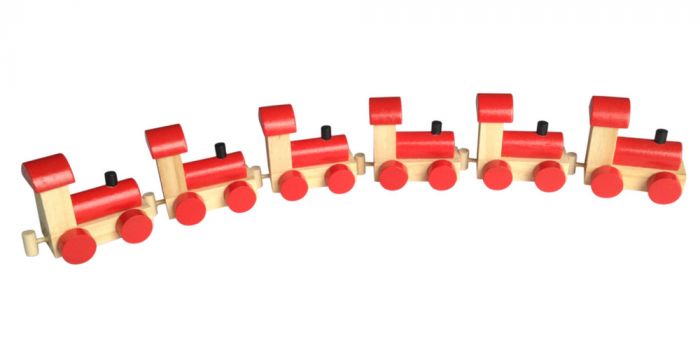 Charl's Toys || Houten Treinletter - Locomotief