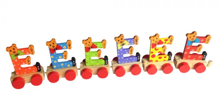 Charl's Toys || Houten Treinletter - E