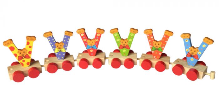 Charl's Toys || Houten Treinletter - V