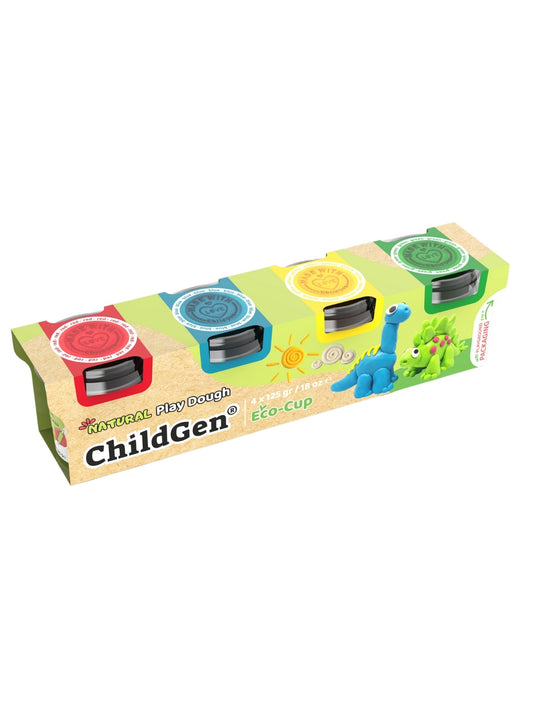 || ChildGen || 4 stuks klei eco-cup - Dino