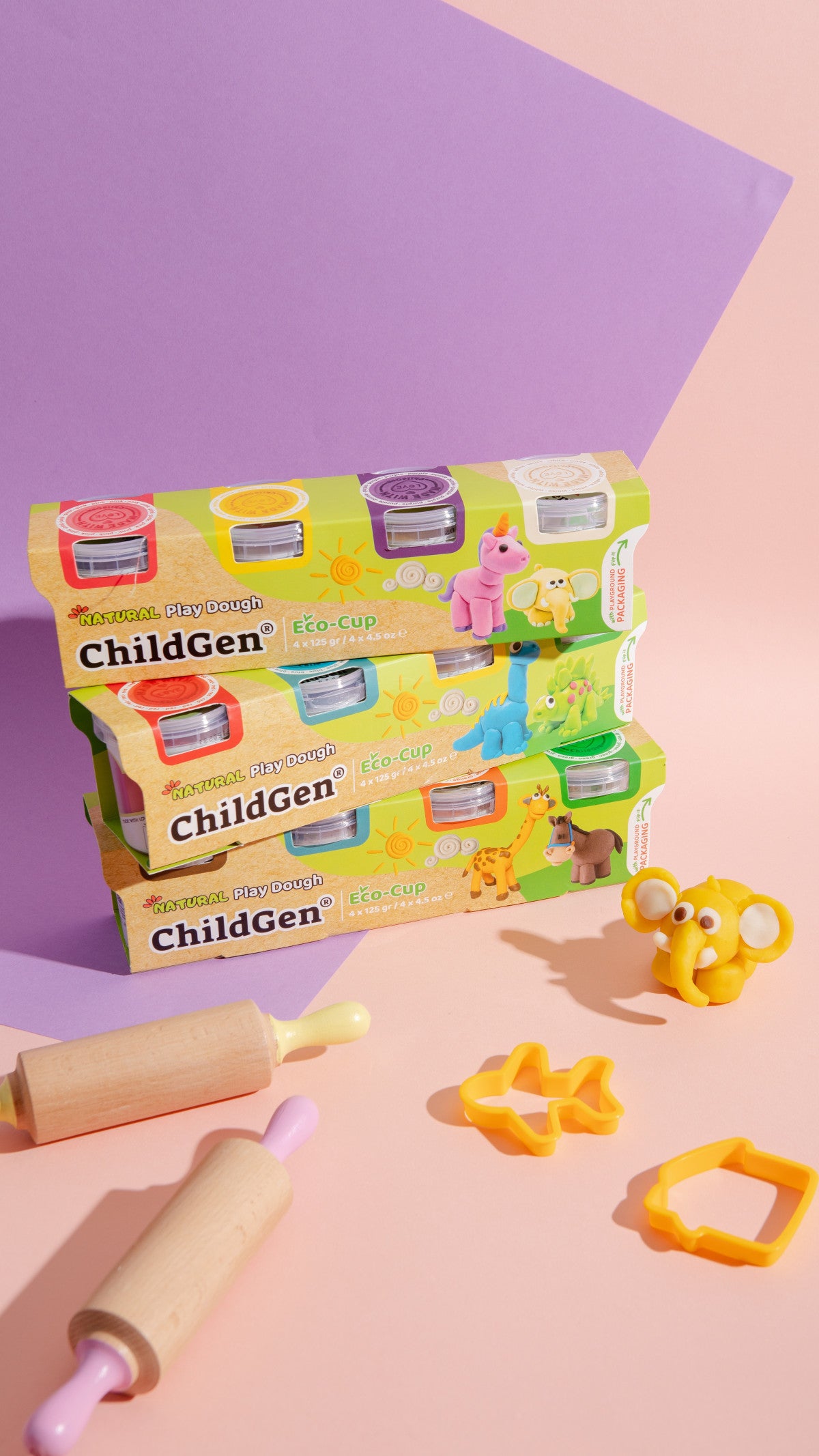 || ChildGen || 4 stuks klei eco-cup - Unicorn