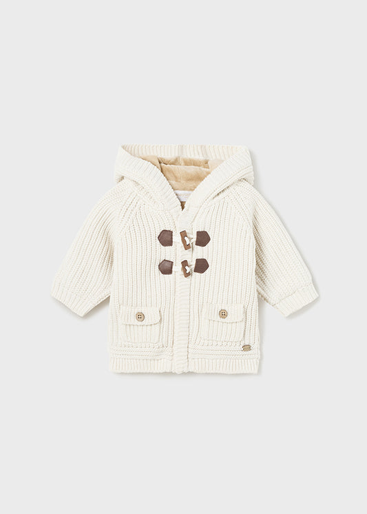 || Mayoral || Gevoerd houtje touwtje vest crème - Newborn