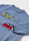 || Mayoral || Gebreide trui met auto blauw - Baby