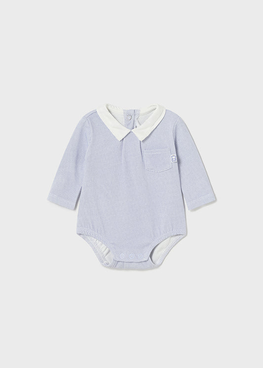 || Mayoral || Romper shirt met kraagje - blauw - Newborn