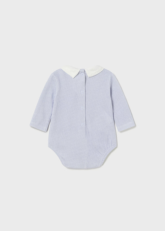|| Mayoral || Romper shirt met kraagje - blauw - Newborn