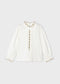 || Mayoral || T-shirt met geborduurde bloemen - Mini