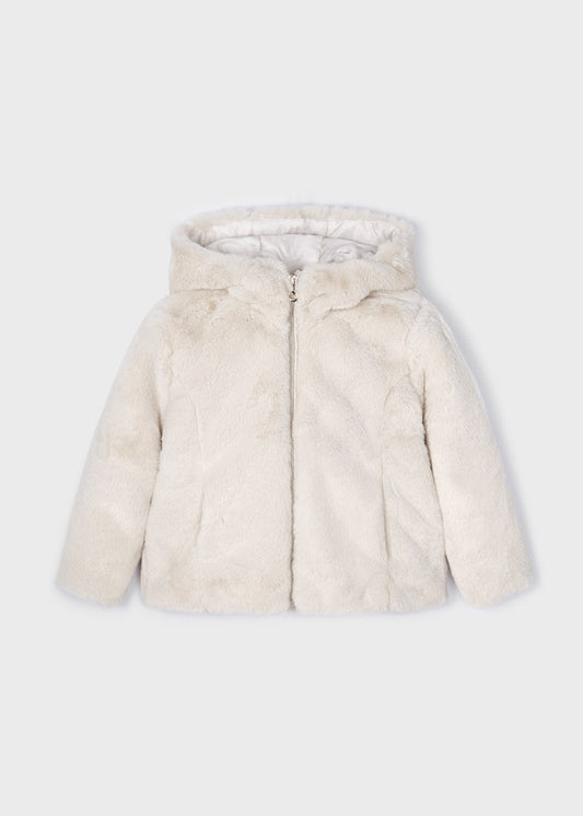 || Mayoral || Fake fur jas met capuchon - Mini