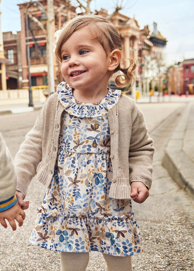 Mayoral Fleece jurk met print
