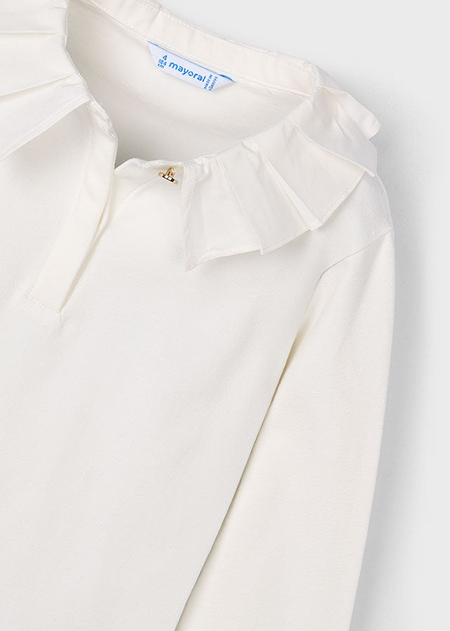 || Mayoral || Basis t-shirt met kraag - Cream 82