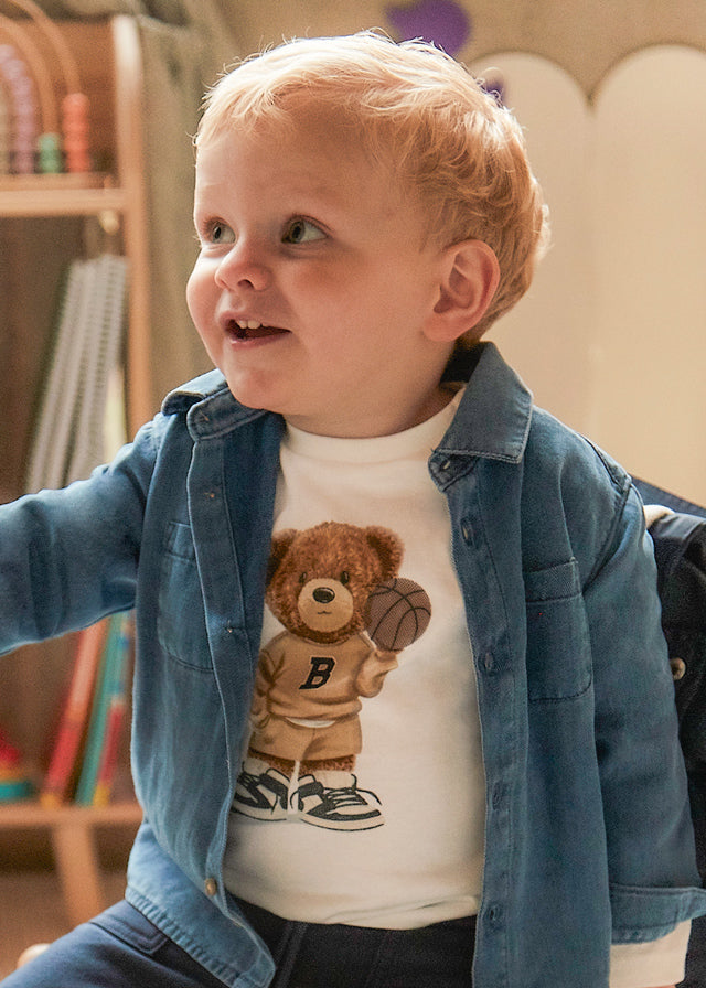 || Mayoral || T-shirt met beer - Ecru