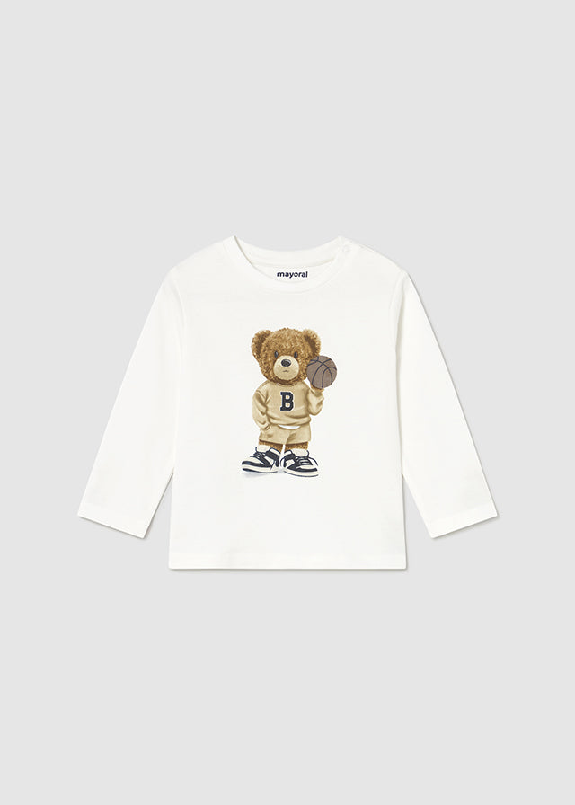 || Mayoral || T-shirt met beer - Ecru