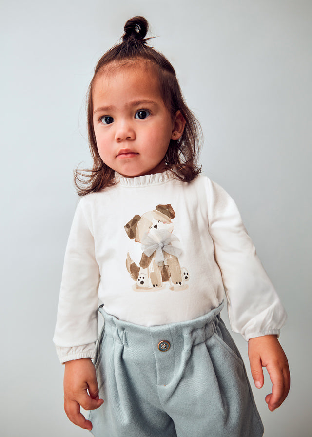 || Mayoral || T-shirt met hond en tule strikje