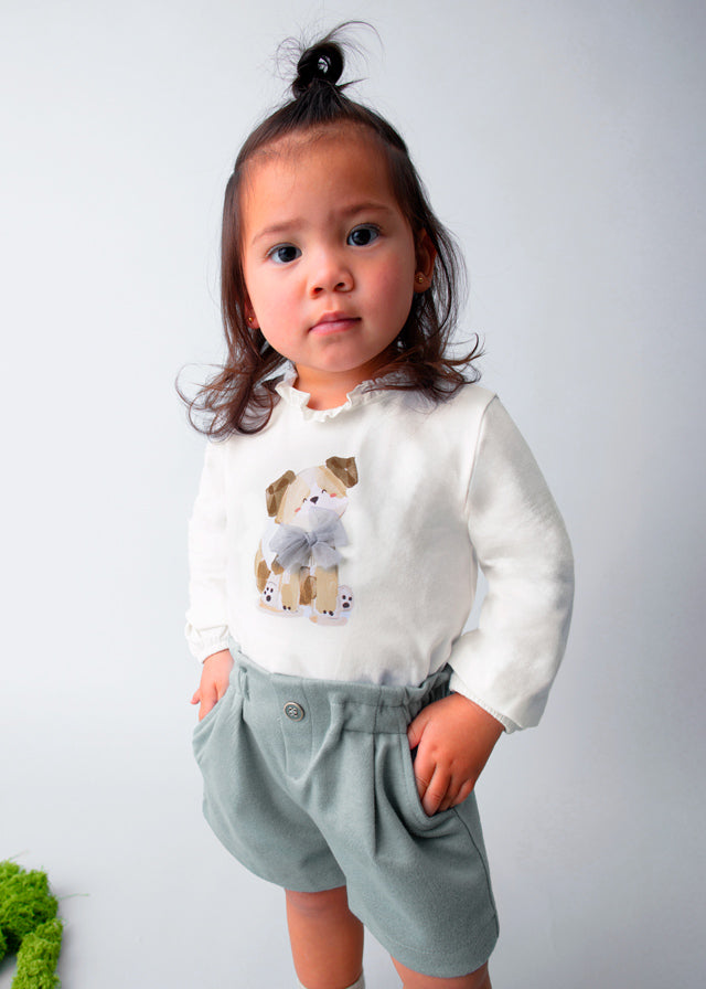 || Mayoral || T-shirt met hond en tule strikje