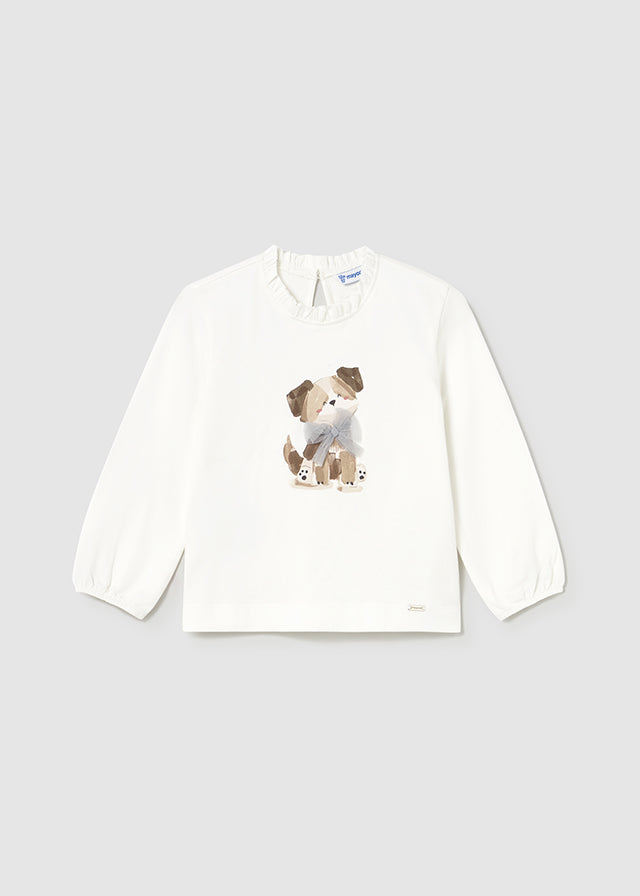 || Mayoral || T-shirt met hond en tule strikje