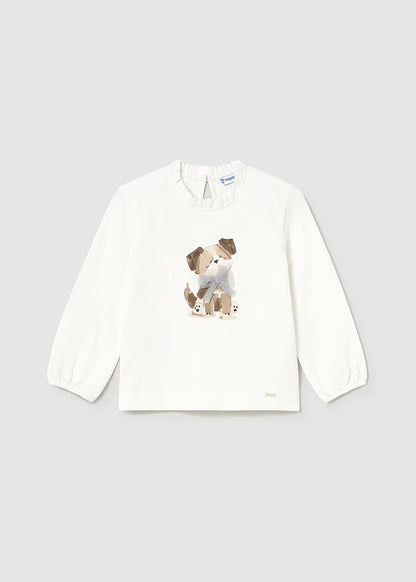 || Mayoral || T-shirt met hond en tule strikje