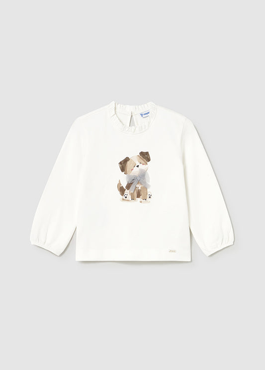 || Mayoral || T-shirt met hond en tule strikje