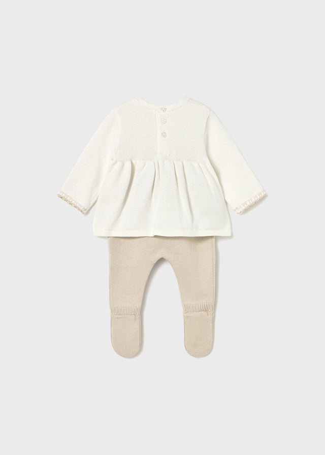 || Mayoral || Newborn set met borduursel - Ecru