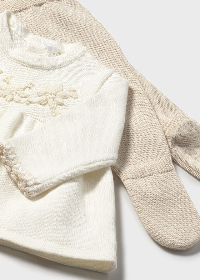 || Mayoral || Newborn set met borduursel - Ecru