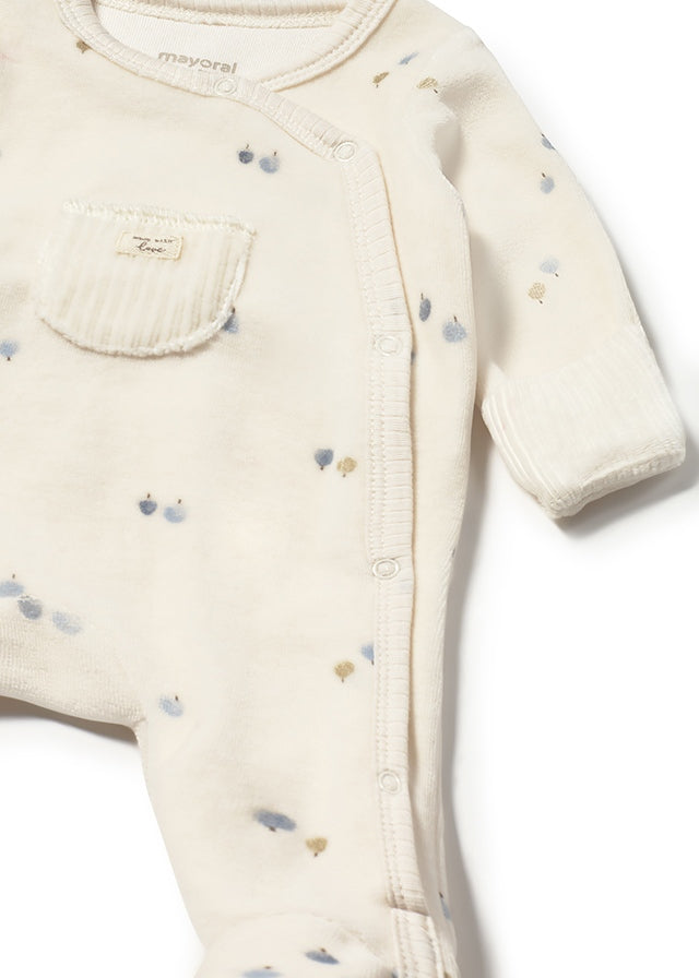 || Mayoral || Velours boxpak met appeltjes - Blauw