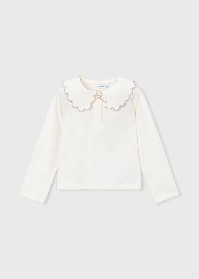 || Mayoral || Basis t-shirt met kraag - Natural 39