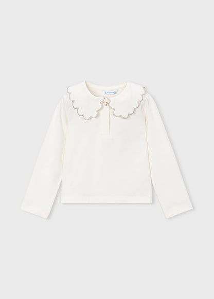 || Mayoral || Basis t-shirt met kraag - Natural 39