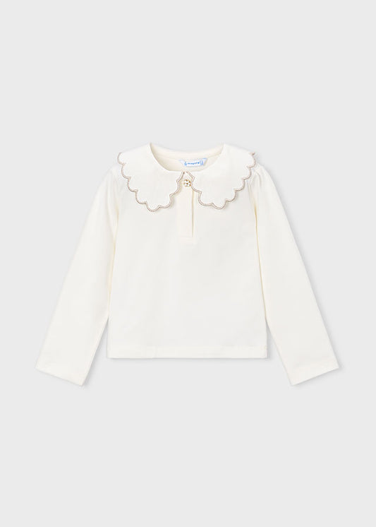 || Mayoral || Basis t-shirt met kraag - Natural 39