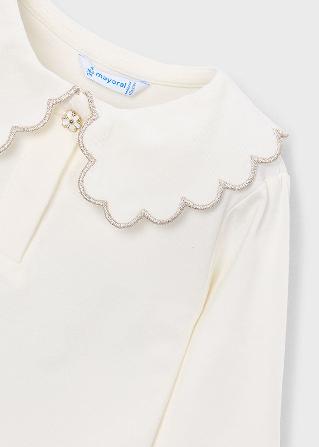 || Mayoral || Basis t-shirt met kraag - Natural 39