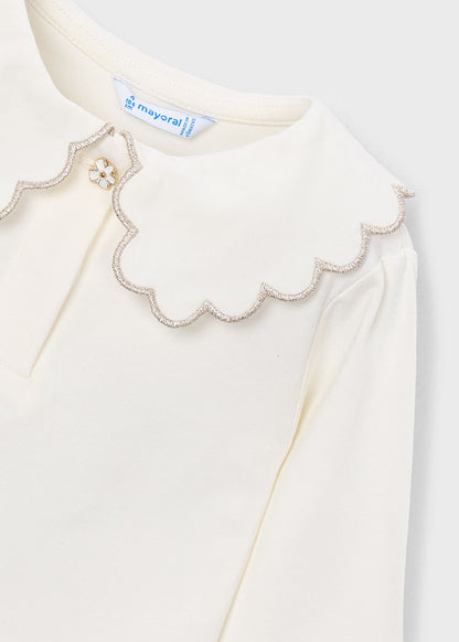 || Mayoral || Basis t-shirt met kraag - Natural 39