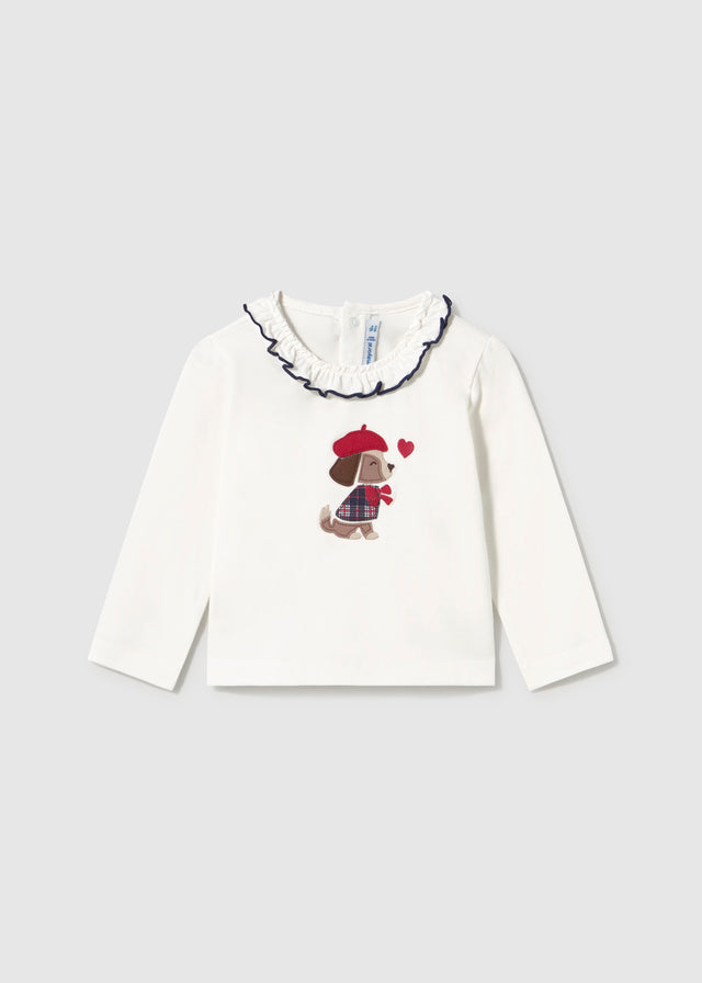 || Mayoral || T-shirt met kraagje en hondje