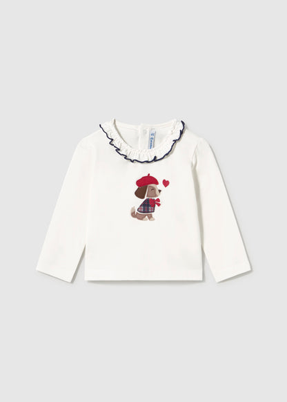 || Mayoral || T-shirt met kraagje en hondje