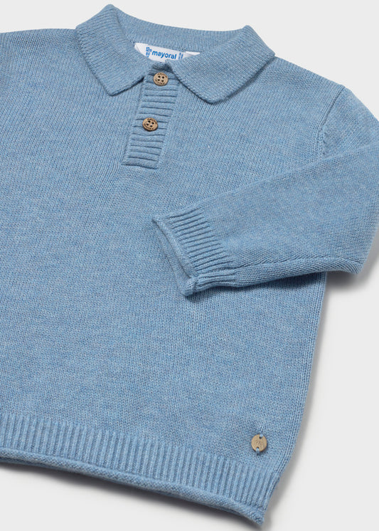|| Mayoral || Gebreide polo trui - Vivid Rain 65