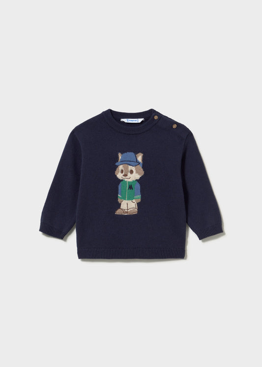 || Mayoral || Gebreide trui met hondje - Blauw
