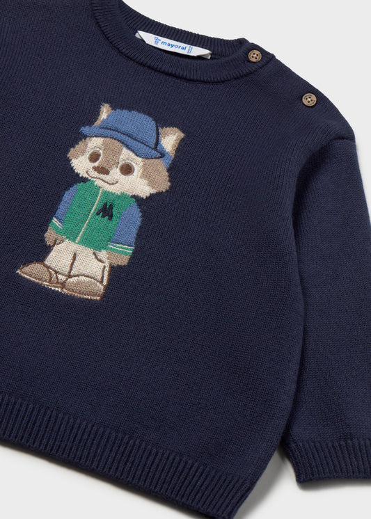 || Mayoral || Gebreide trui met hondje - Blauw