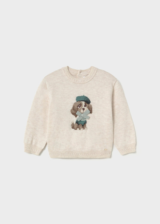 || Mayoral || Gebreide trui met hondje - Beige