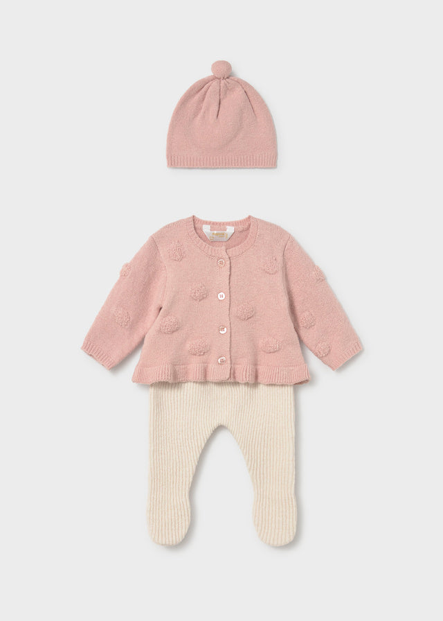 || Mayoral || Gebreide newborn set met mutsje