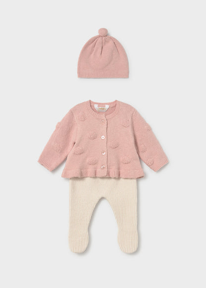 || Mayoral || Gebreide newborn set met mutsje