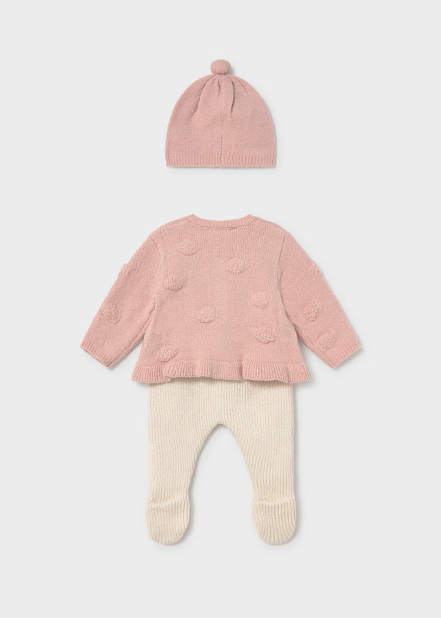 || Mayoral || Gebreide newborn set met mutsje