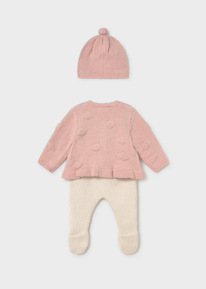 || Mayoral || Gebreide newborn set met mutsje