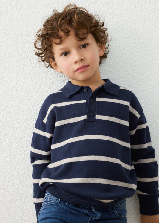 || Mayoral || Gebreide polo met lange mouwen - Blue 82