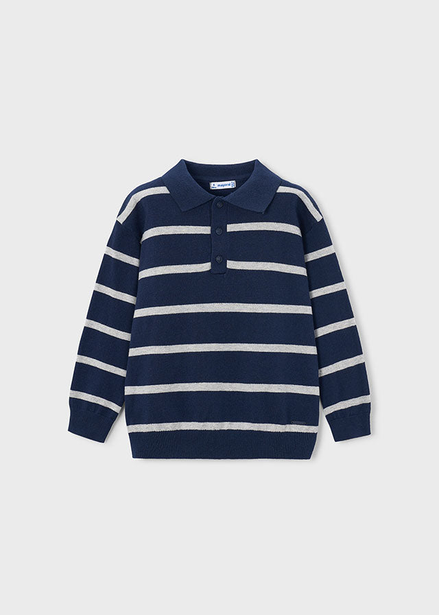 || Mayoral || Gebreide polo met lange mouwen - Blue 82