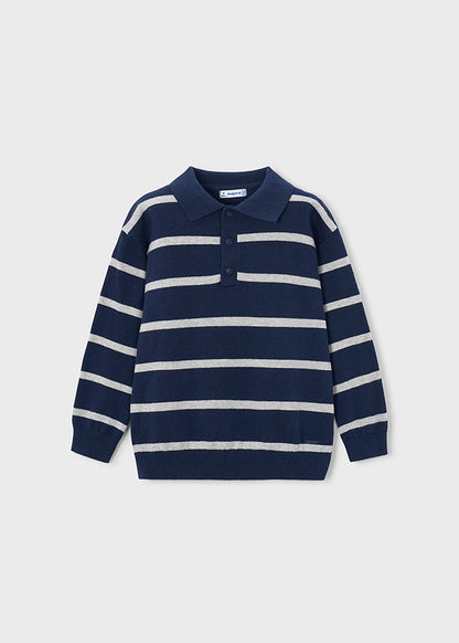 || Mayoral || Gebreide polo met lange mouwen - Blue 82