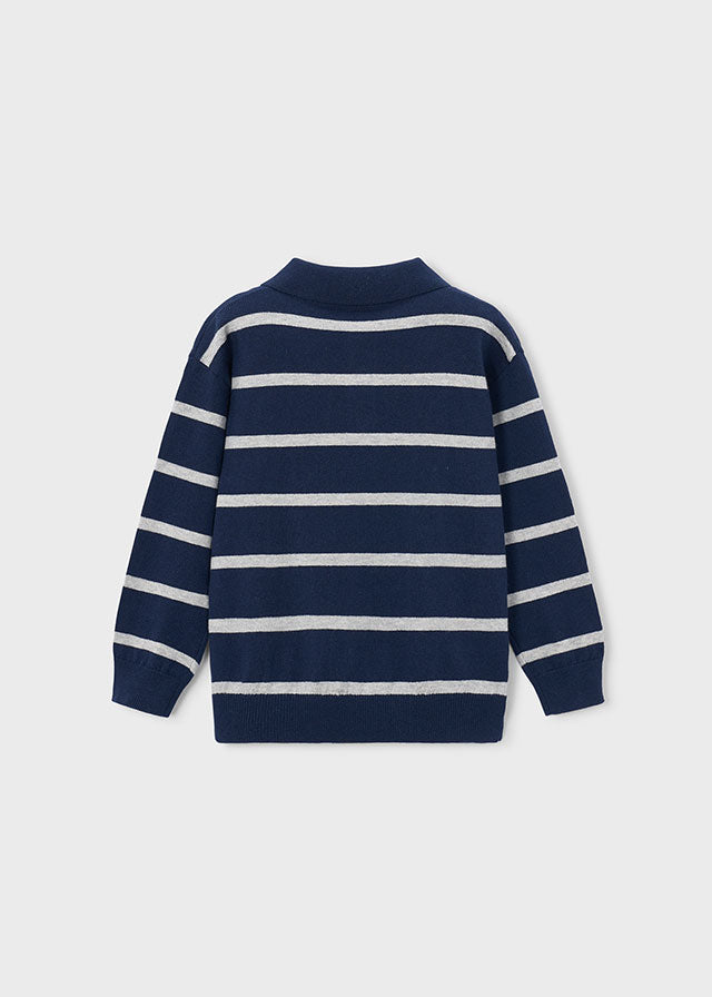 || Mayoral || Gebreide polo met lange mouwen - Blue 82